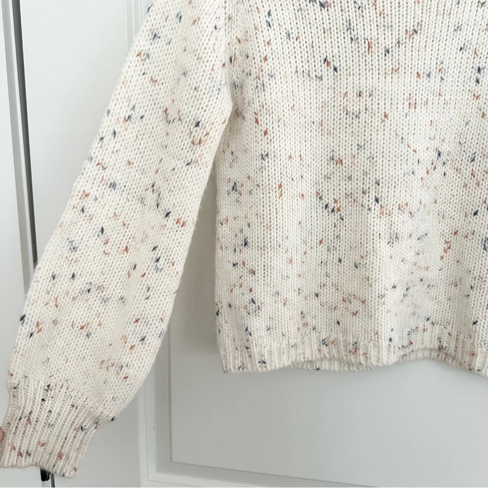 Girls OshKosh B'gosh Cream Confetti Speckled Knit Mockneck Sweater